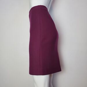 J. Crew 2010s Burgundy Wool Pencil Skirt